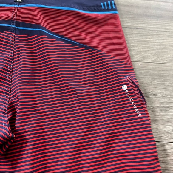 BlackWave Mens Red Blue Swim Trunks Board Shorts Size 40 - Picture 9 of 10